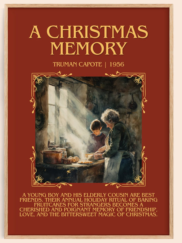 A Christmas Memory Minimalist Book Poster by Truman Capote