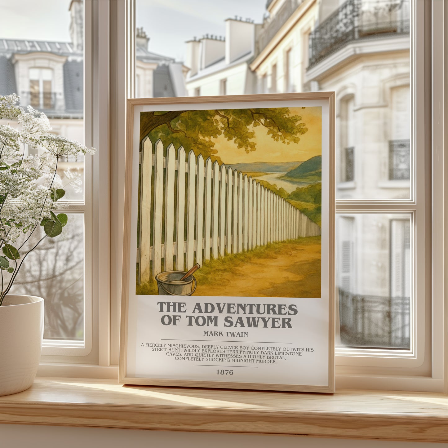 The Adventures Of Tom Sawyer bookish poster colour and style options – Mark Twain book art