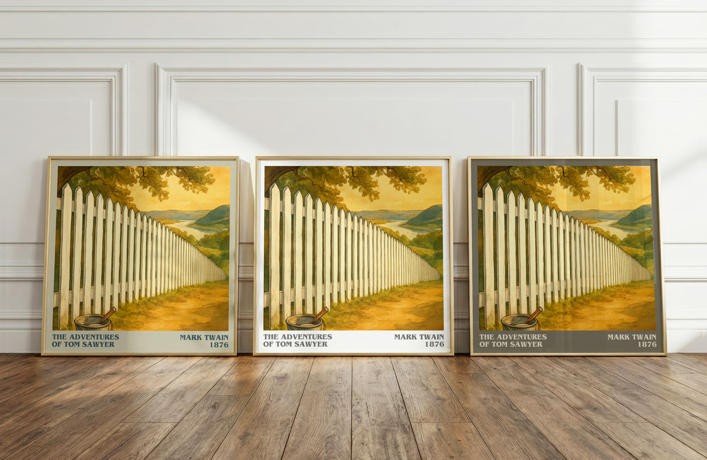 The Adventures Of Tom Sawyer literary art print colour and style options – Mark Twain book art