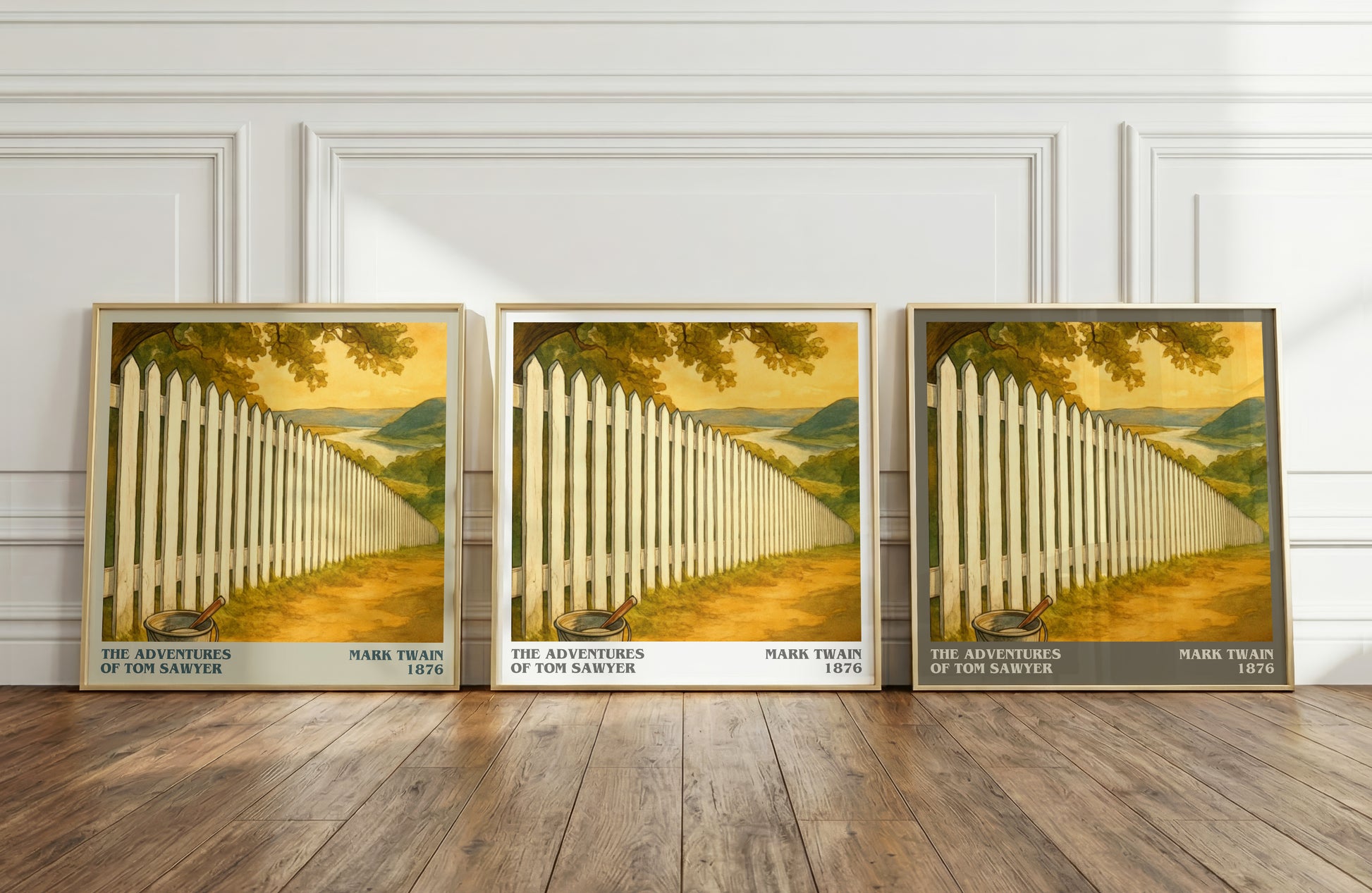The Adventures Of Tom Sawyer literary art print colour and style options – Mark Twain book art