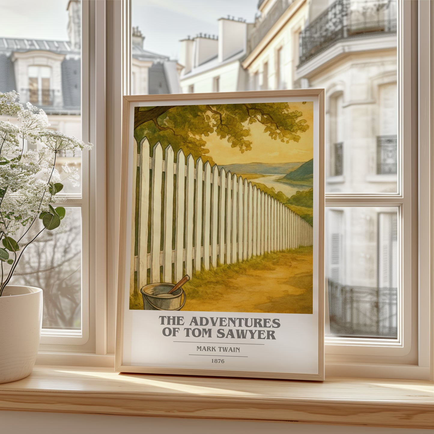 The Adventures Of Tom Sawyer book cover poster colour and style options – Mark Twain book art