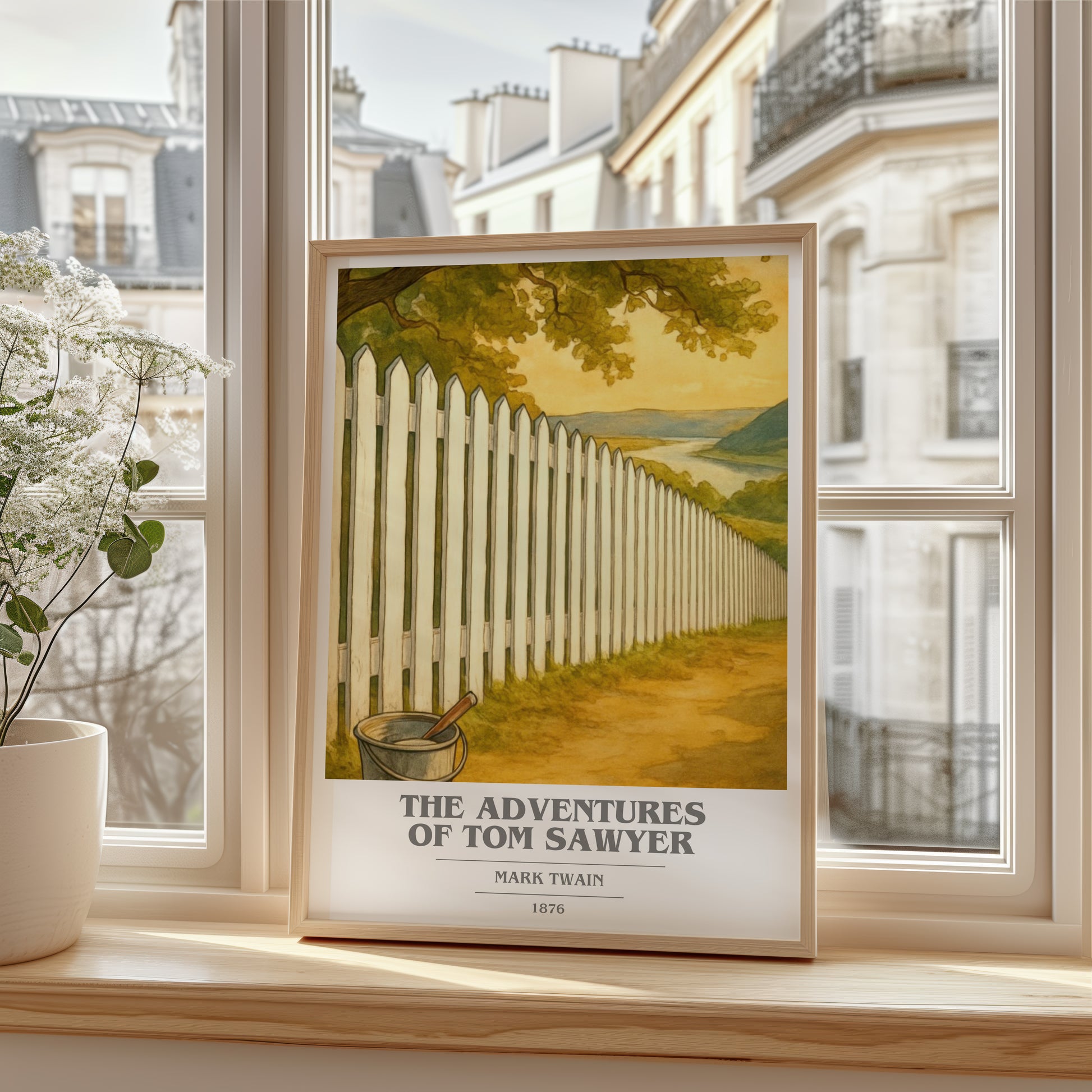The Adventures Of Tom Sawyer book cover poster colour and style options – Mark Twain book art