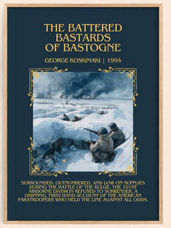Battered Bastards Of Bastogne Minimalist Book Poster by G. Koskimaki – image 1