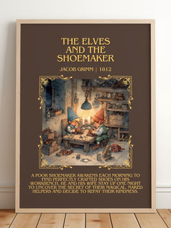 The Elves And The Shoemaker Minimalist Book Poster by Jacob Grimm – image 2