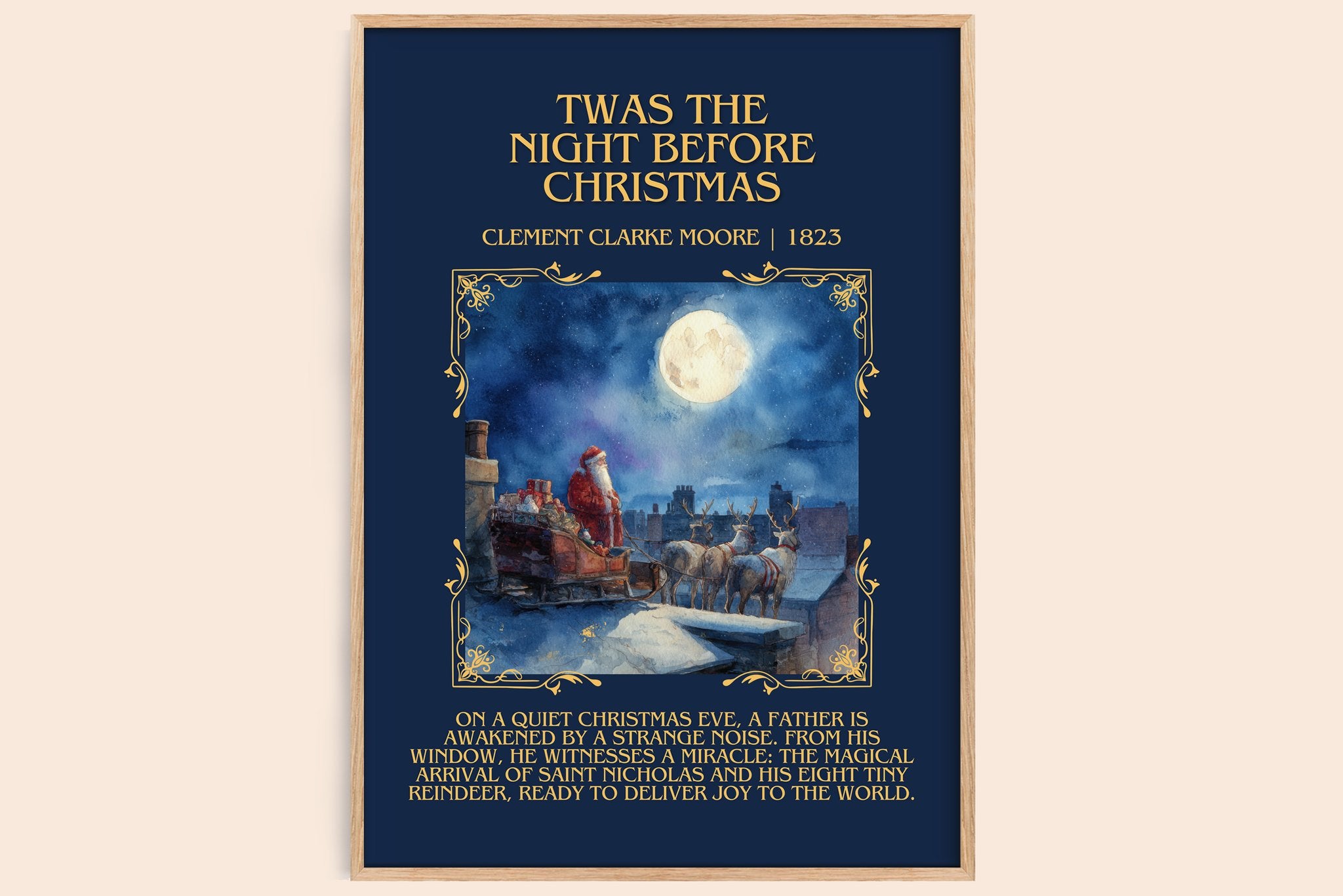 Twas The Night Before Christmas Minimalist Book Poster by C. Moore