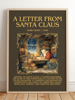 A Letter From Santa Claus Minimalist Book Poster by Mark Twain – image 2