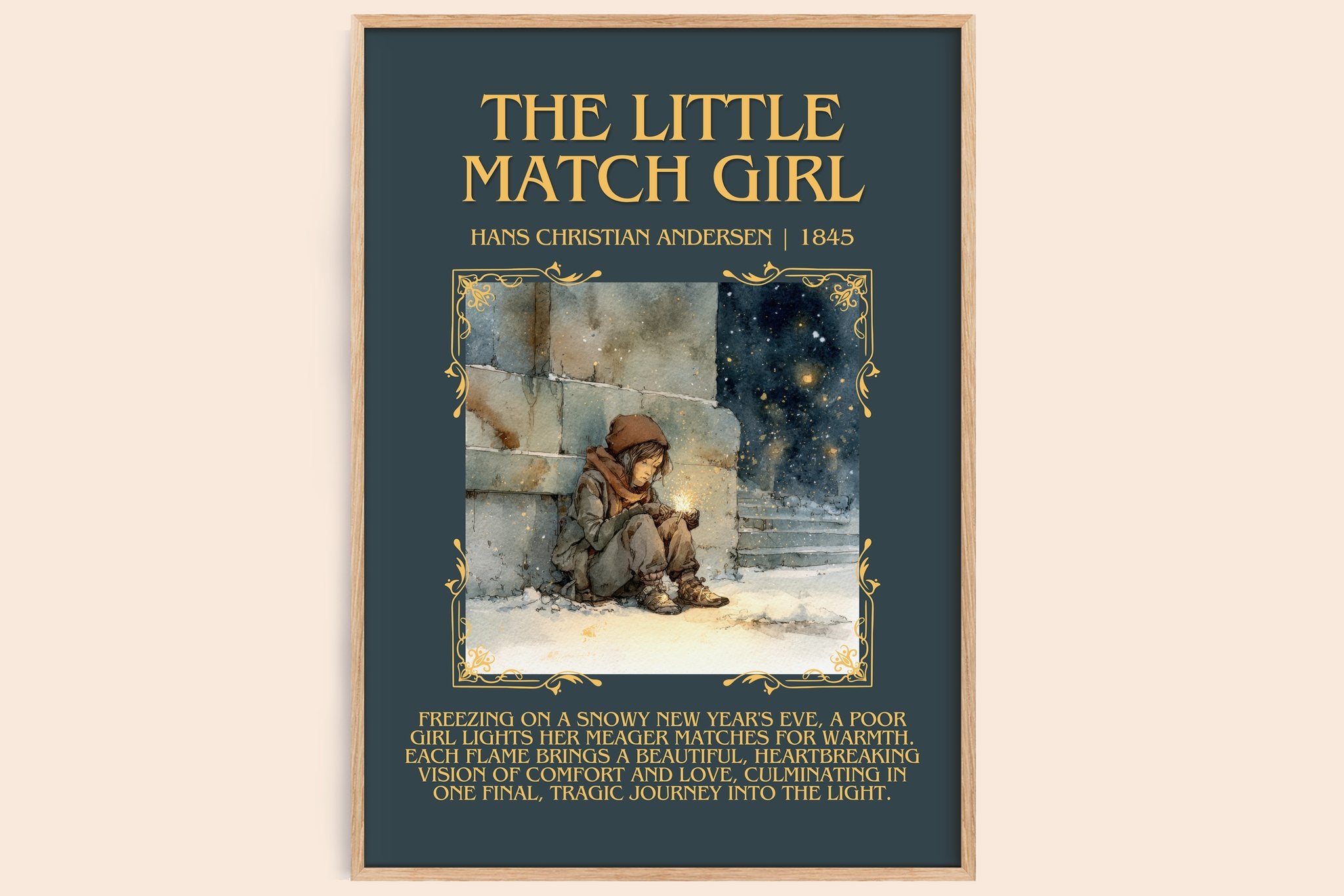 Little Match Girl Minimalist Book Poster by Hans Christian Andersen