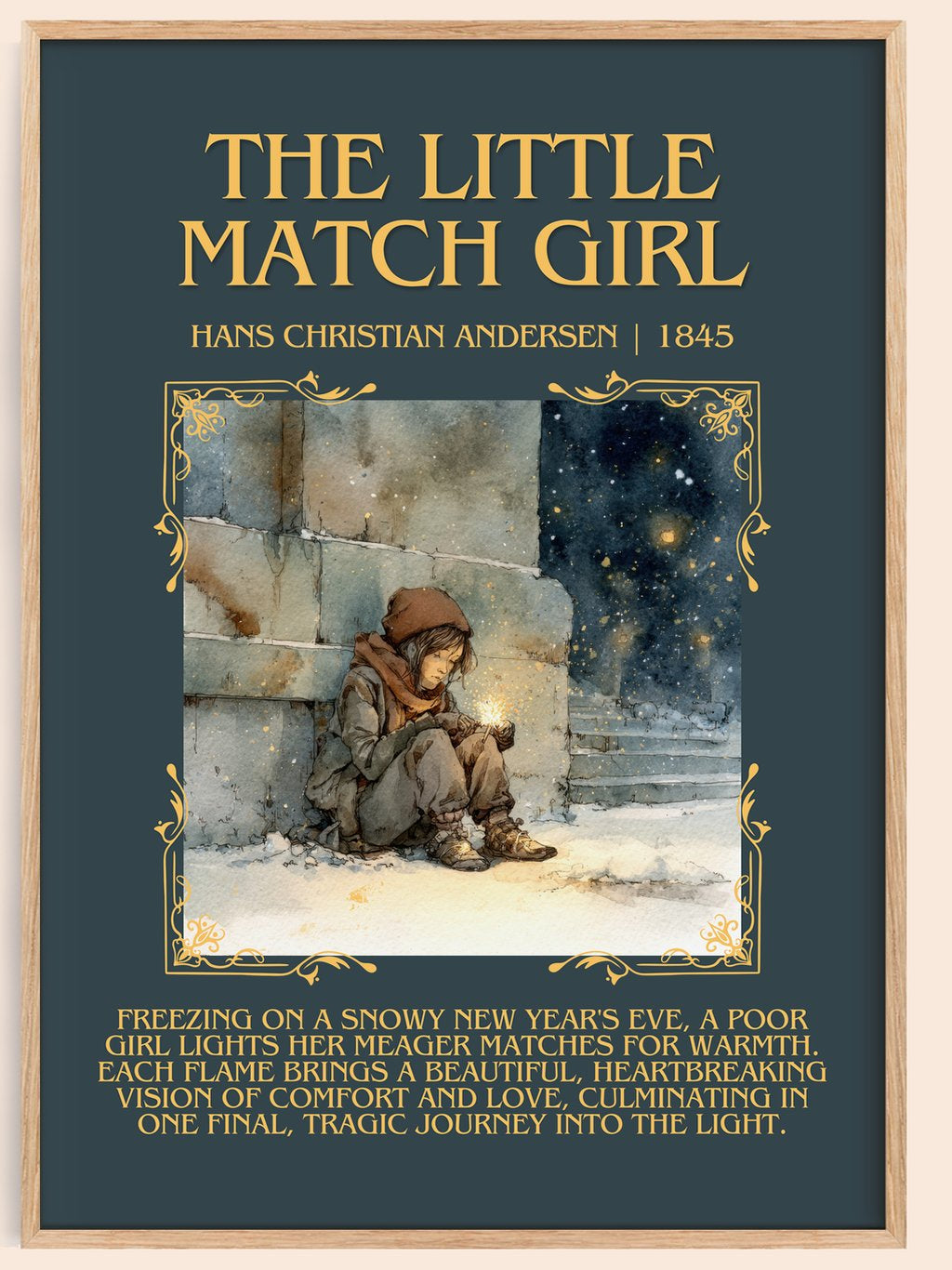 Little Match Girl Minimalist Book Poster by Hans Christian Andersen – book poster