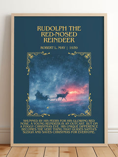 Rudolph The Red-Nosed Reindeer Minimalist Book Poster by Robert L. May – image 2
