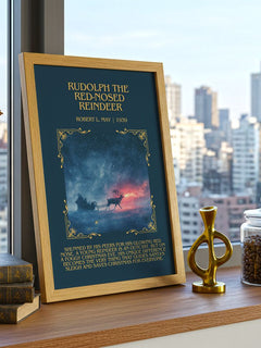 Rudolph The Red-Nosed Reindeer Minimalist Book Poster by Robert L. May – image 3