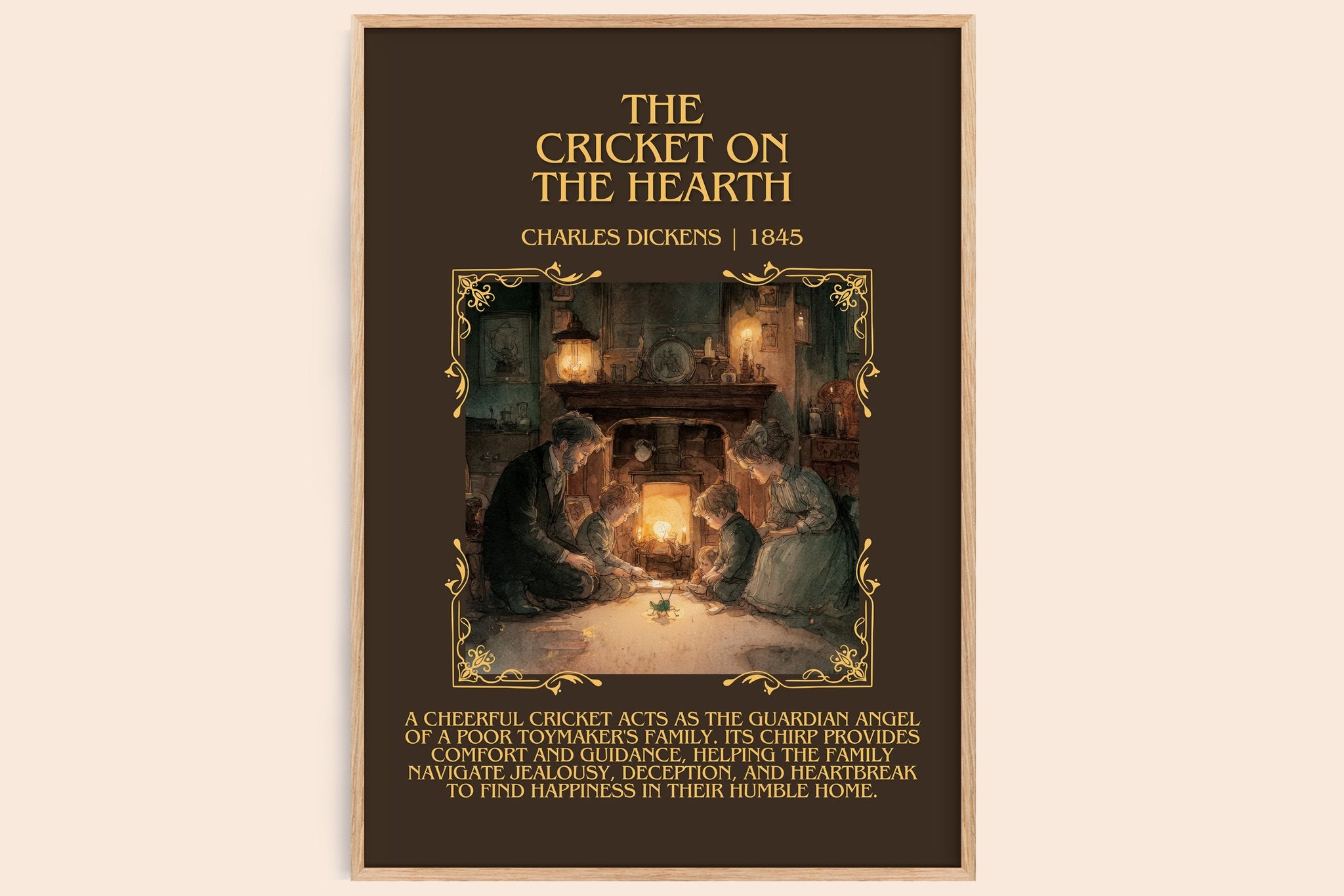 The Cricket On The Hearth Minimalist Book Poster by Charles Dickens