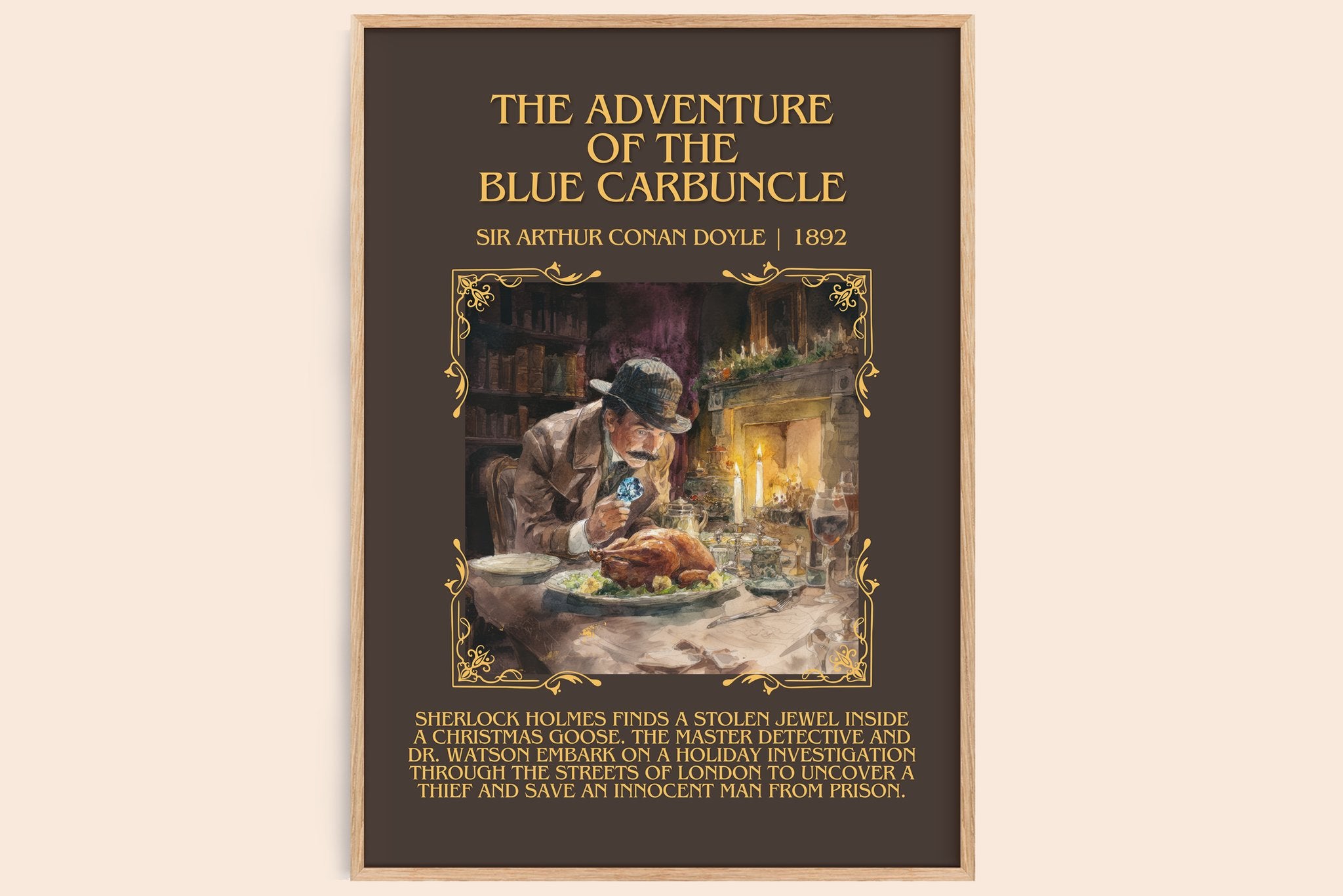 Adventure Of The Blue Carbuncle Minimalist Book Poster by S. Doyle