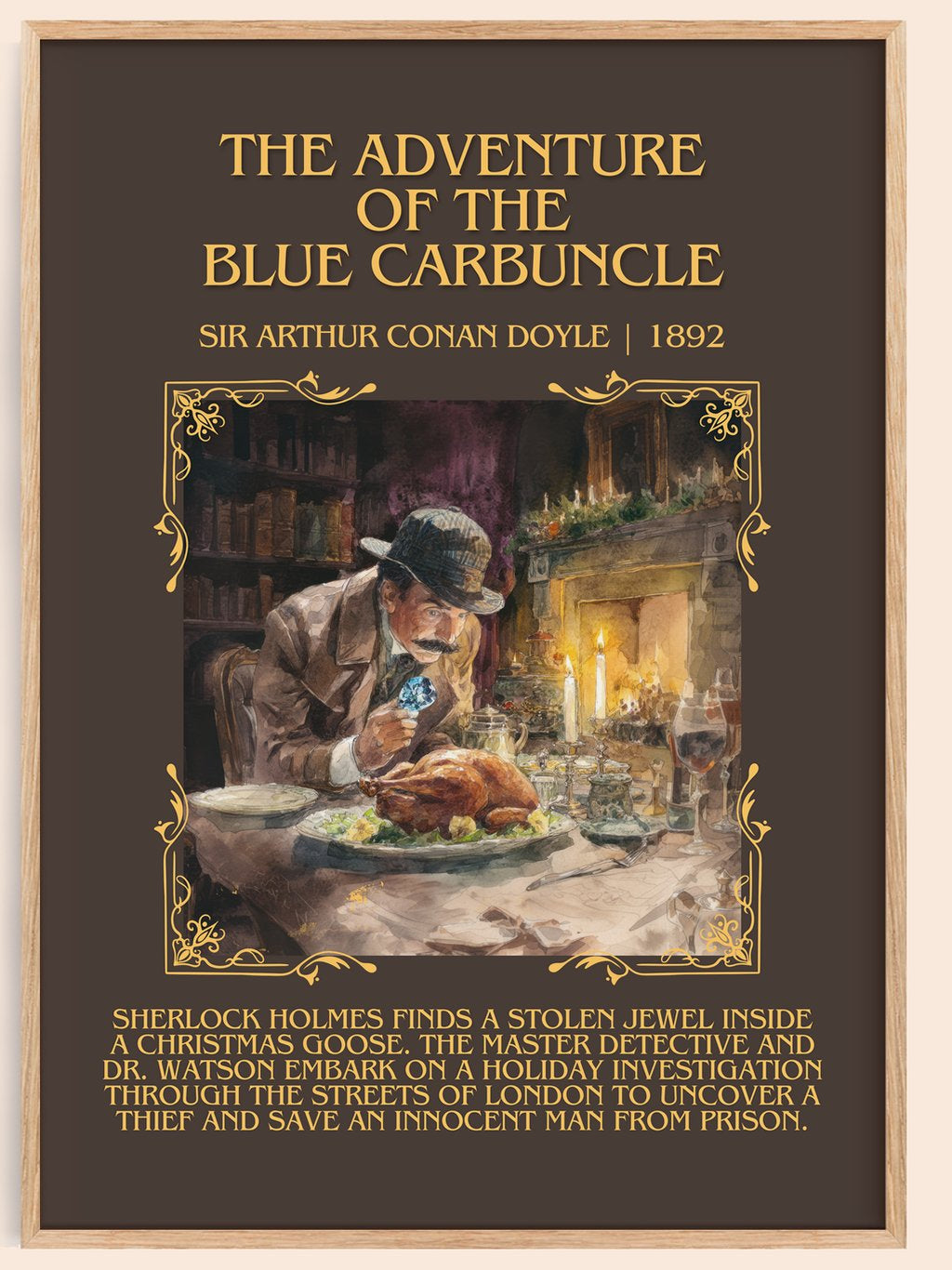 Adventure Of The Blue Carbuncle Minimalist Book Poster by S. Doyle – book poster