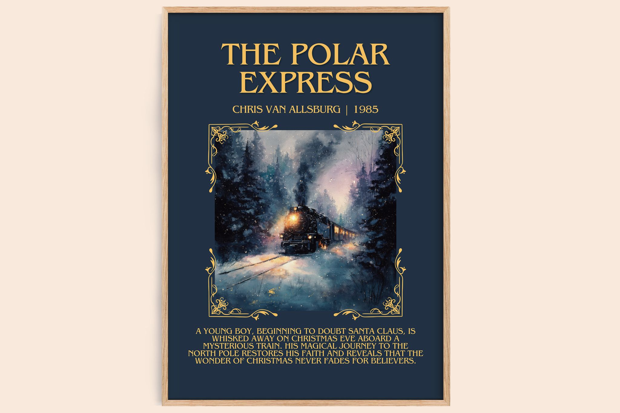 The Polar Express Minimalist Book Poster by Chris Van Allsburg