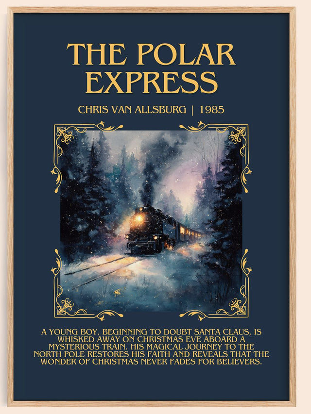 The Polar Express Minimalist Book Poster by Chris Van Allsburg