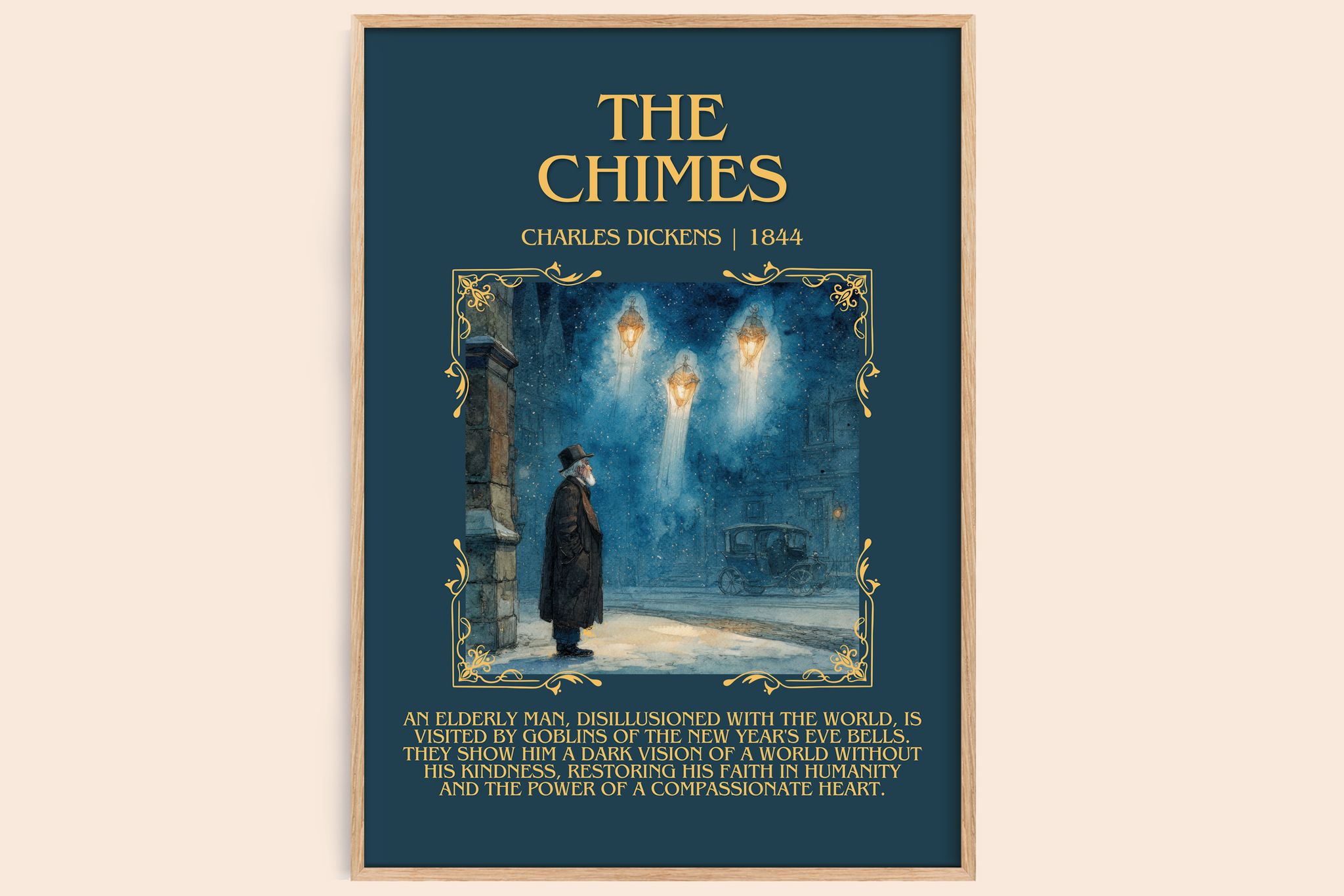 The Chimes Minimalist Book Poster by Charles Dickens