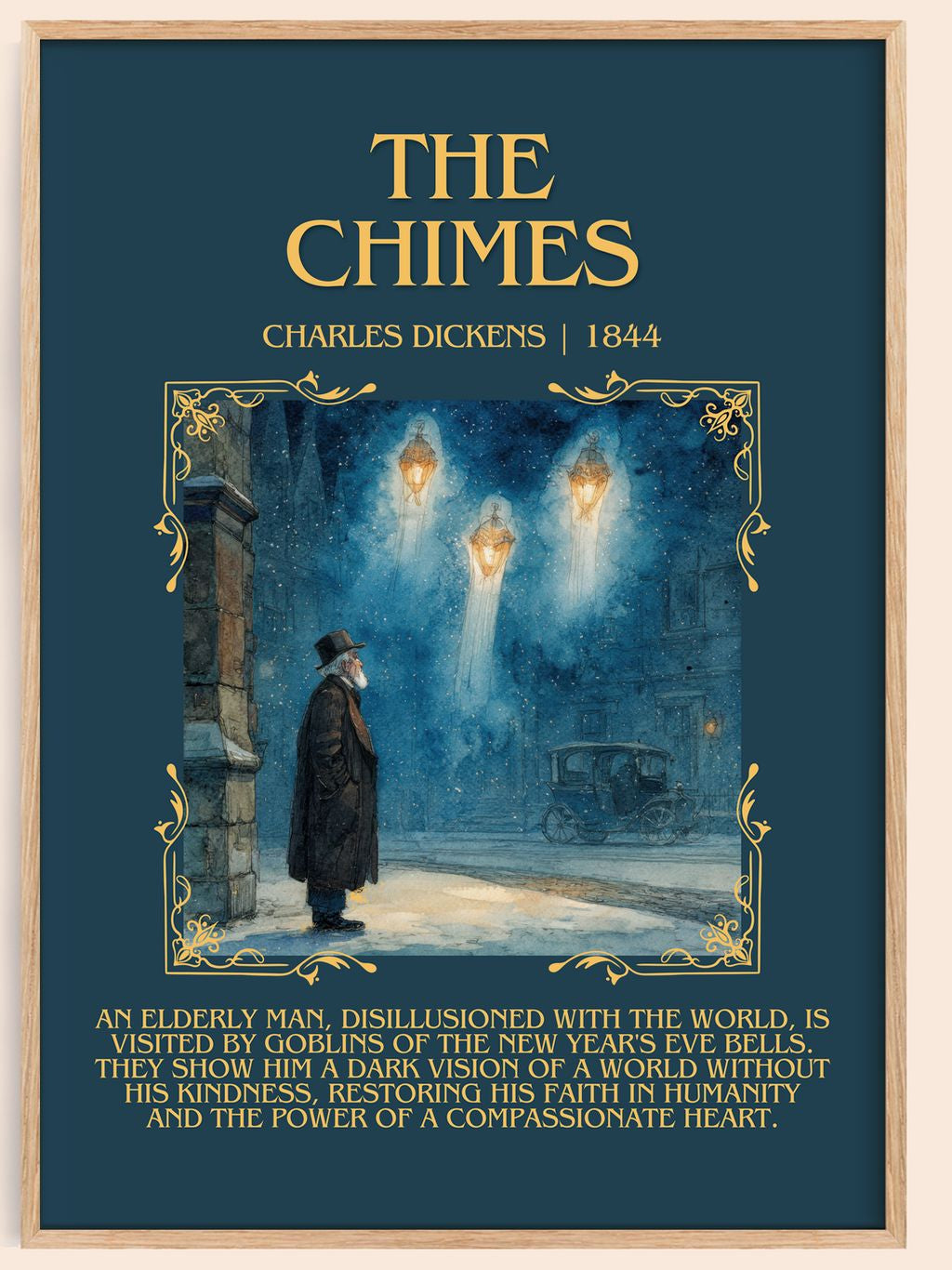The Chimes Minimalist Book Poster by Charles Dickens – book poster