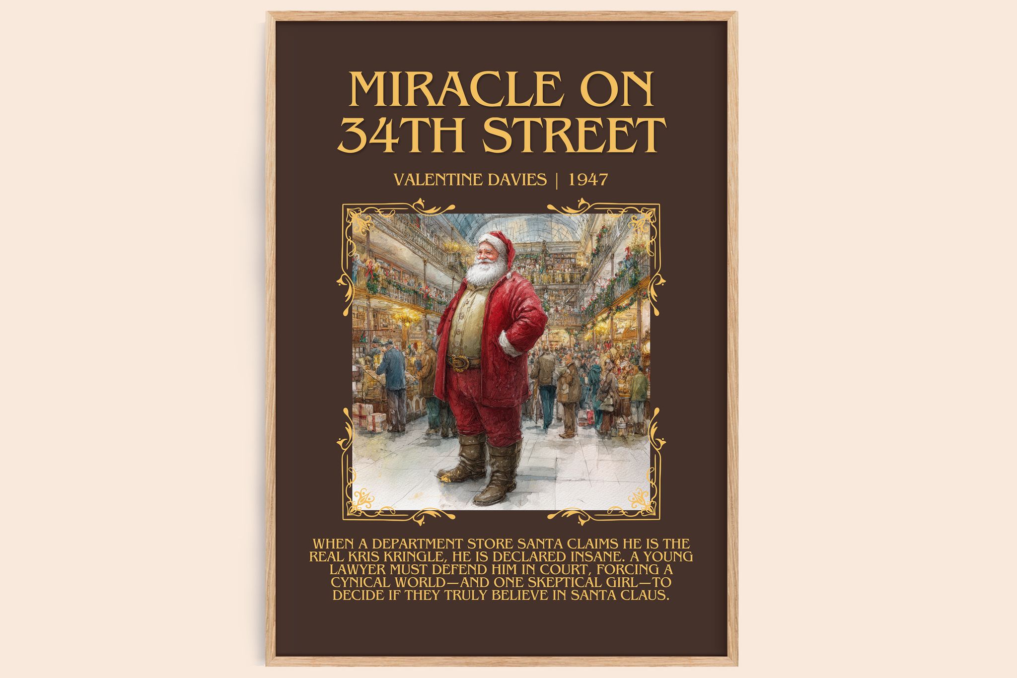 Miracle On 34Th Street Minimalist Book Poster by Valentine Davies