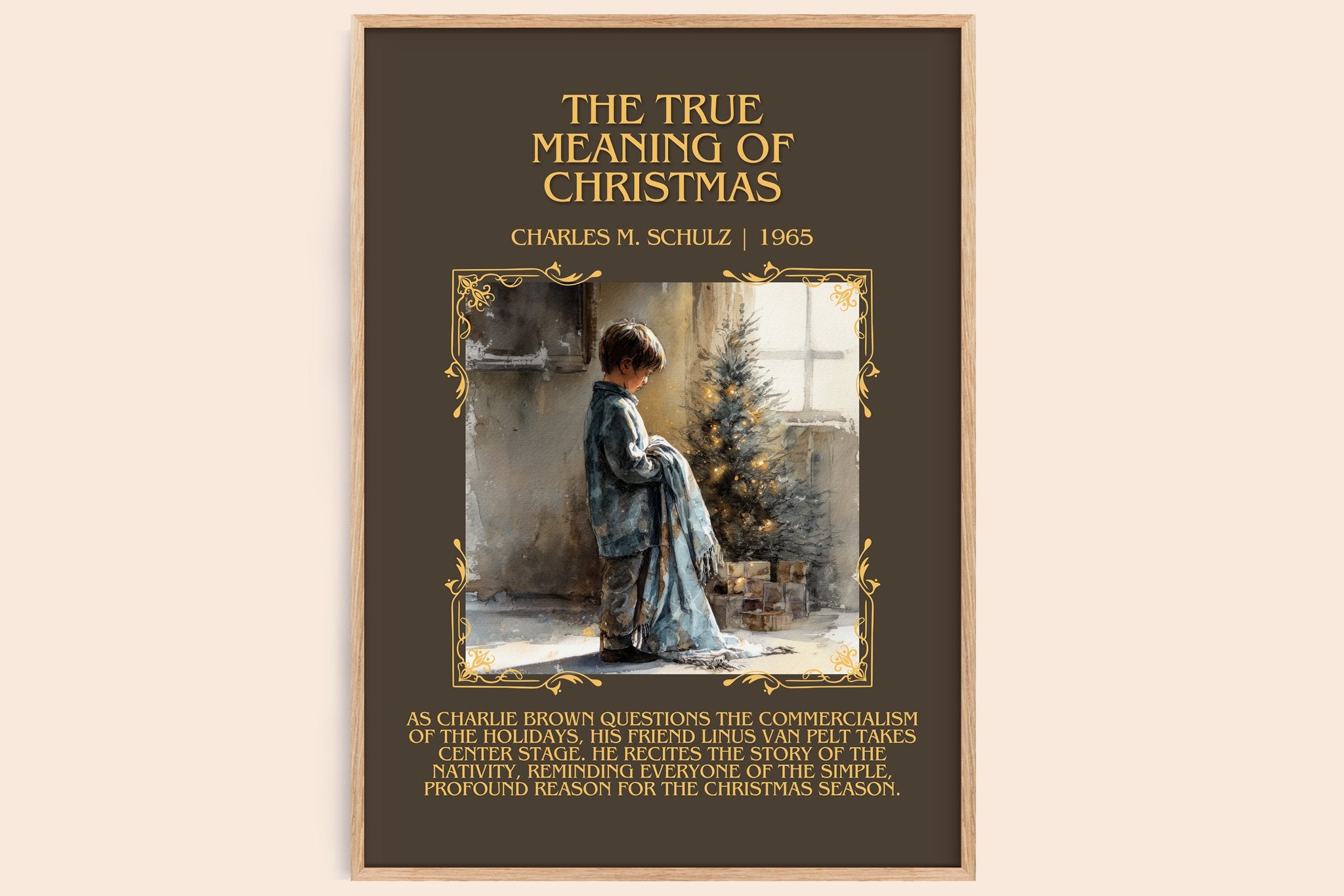 True Meaning Of Christmas Minimalist Book Poster by Charles M. Schulz