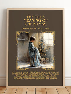 True Meaning Of Christmas Minimalist Book Poster by Charles M. Schulz – image 2