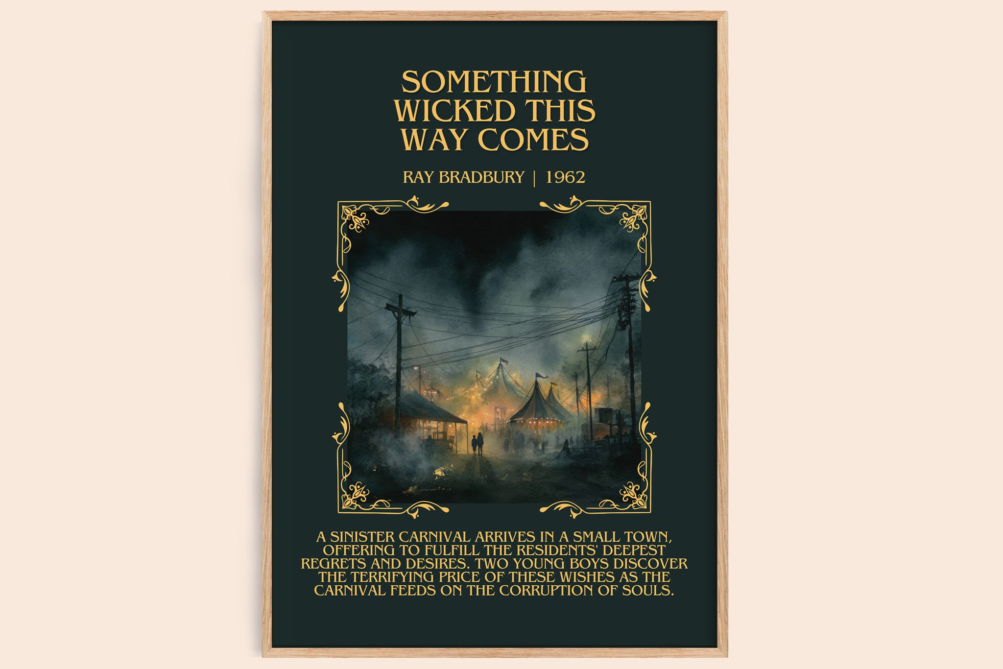 Something Wicked This Way Comes Minimalist Book Poster by Ray Bradbury