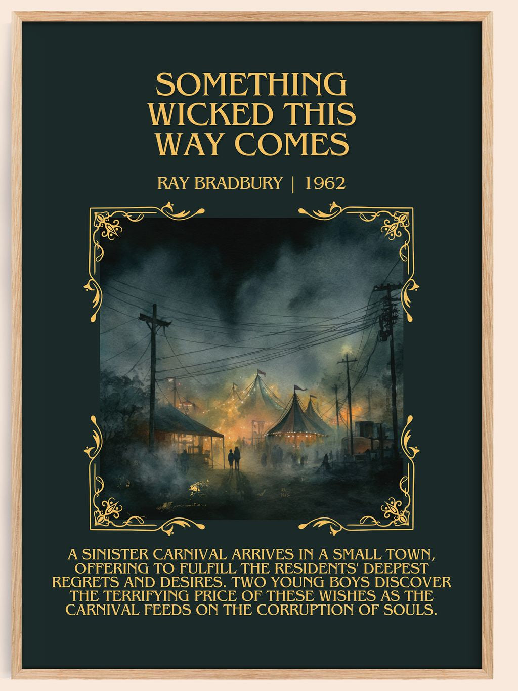 Something Wicked This Way Comes Minimalist Book Poster by Ray Bradbury – book poster