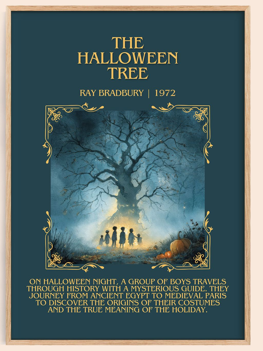 The Halloween Tree Minimalist Book Poster by Ray Bradbury – book poster