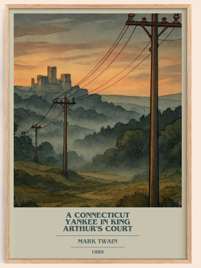 Connecticut Yankee In King Arthur's Court Book Cover Poster – M. Twain