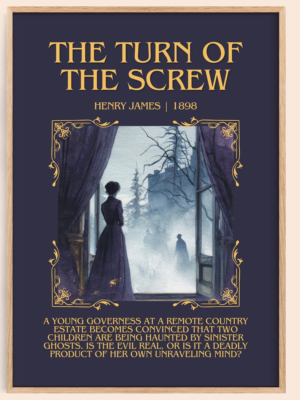 The Turn Of The Screw Minimalist Book Poster by Henry James – book poster