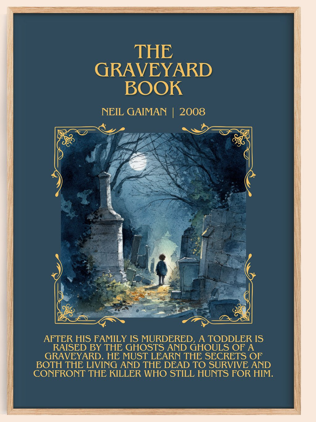 The Graveyard Book Minimalist Book Poster by Neil Gaiman – book poster