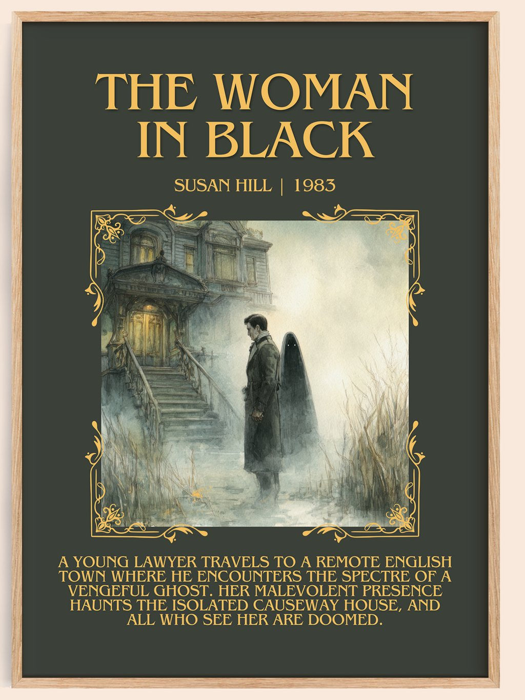 The Woman In Black Minimalist Book Poster by Susan Hill – book poster