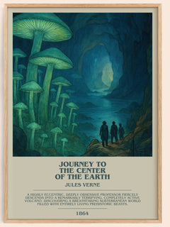 Journey To The Center Of The Earth Bookish Wall Art by Jules Verne