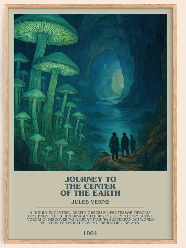 Journey To The Center Of The Earth Bookish Wall Art by Jules Verne