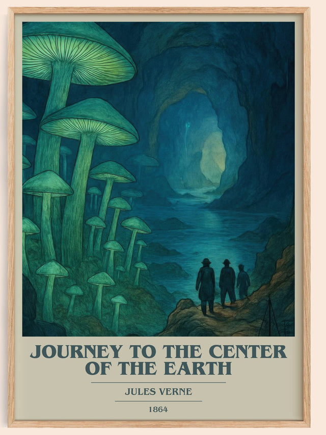 Journey To The Center Of The Earth Book Cover Poster by Jules Verne