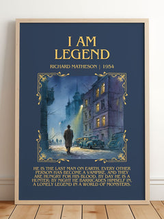 I Am Legend Minimalist Book Poster by Richard Matheson – image 2