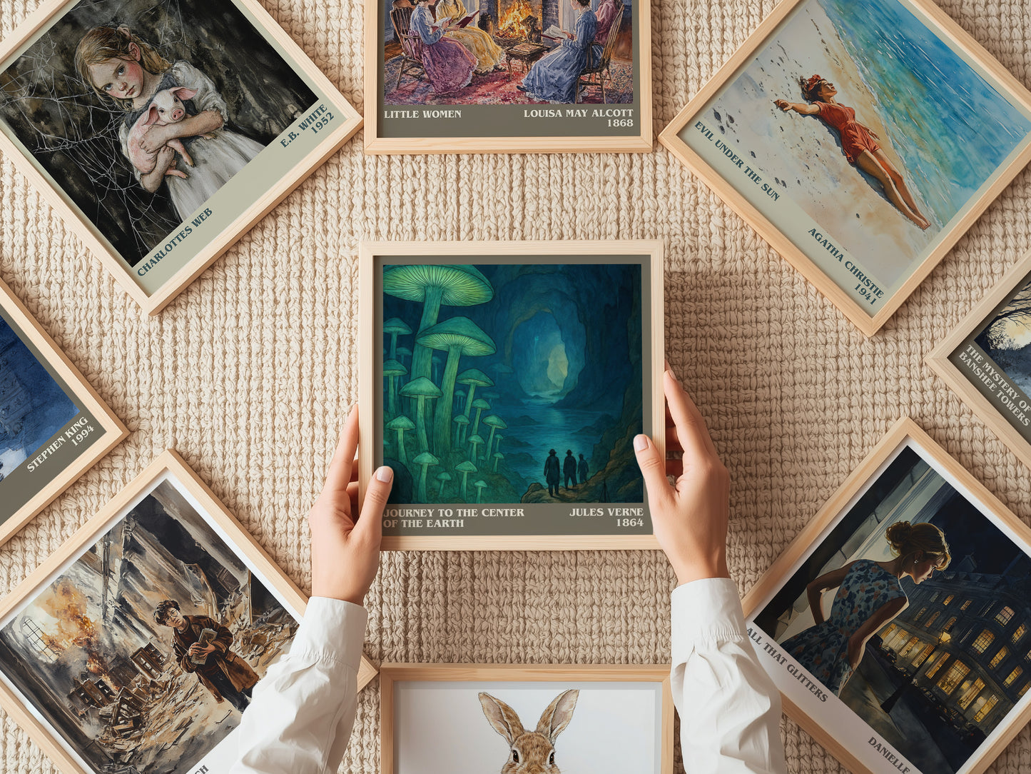 Journey To The Center Of The Earth literary book poster framed on wall – adventure wall art