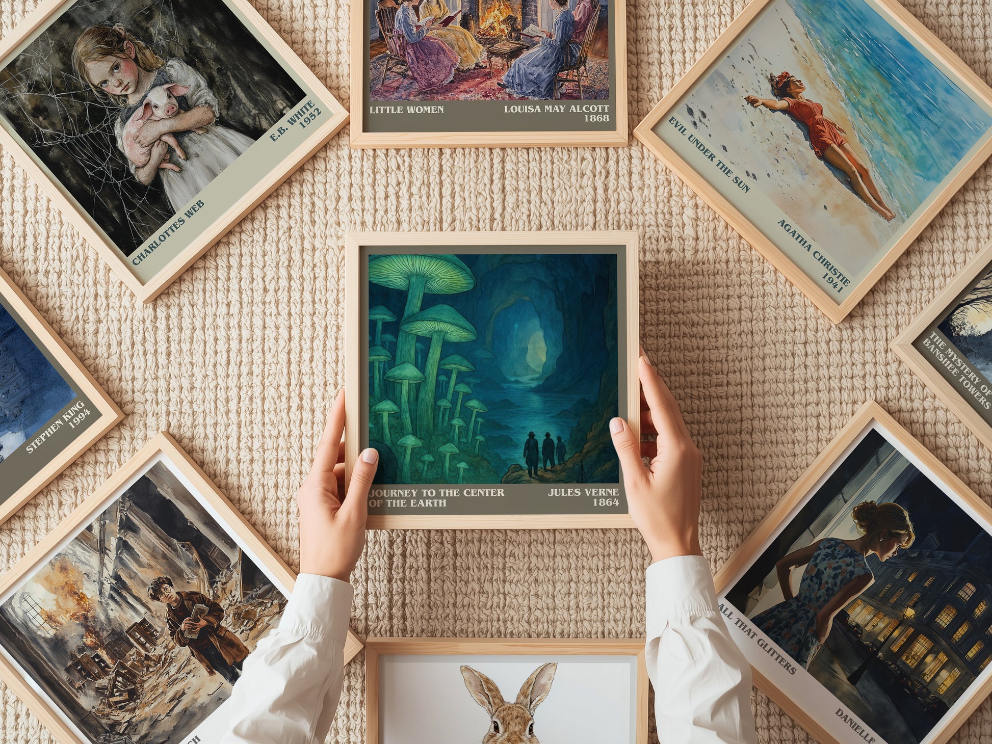 Journey To The Center Of The Earth literary book poster framed on wall – adventure wall art