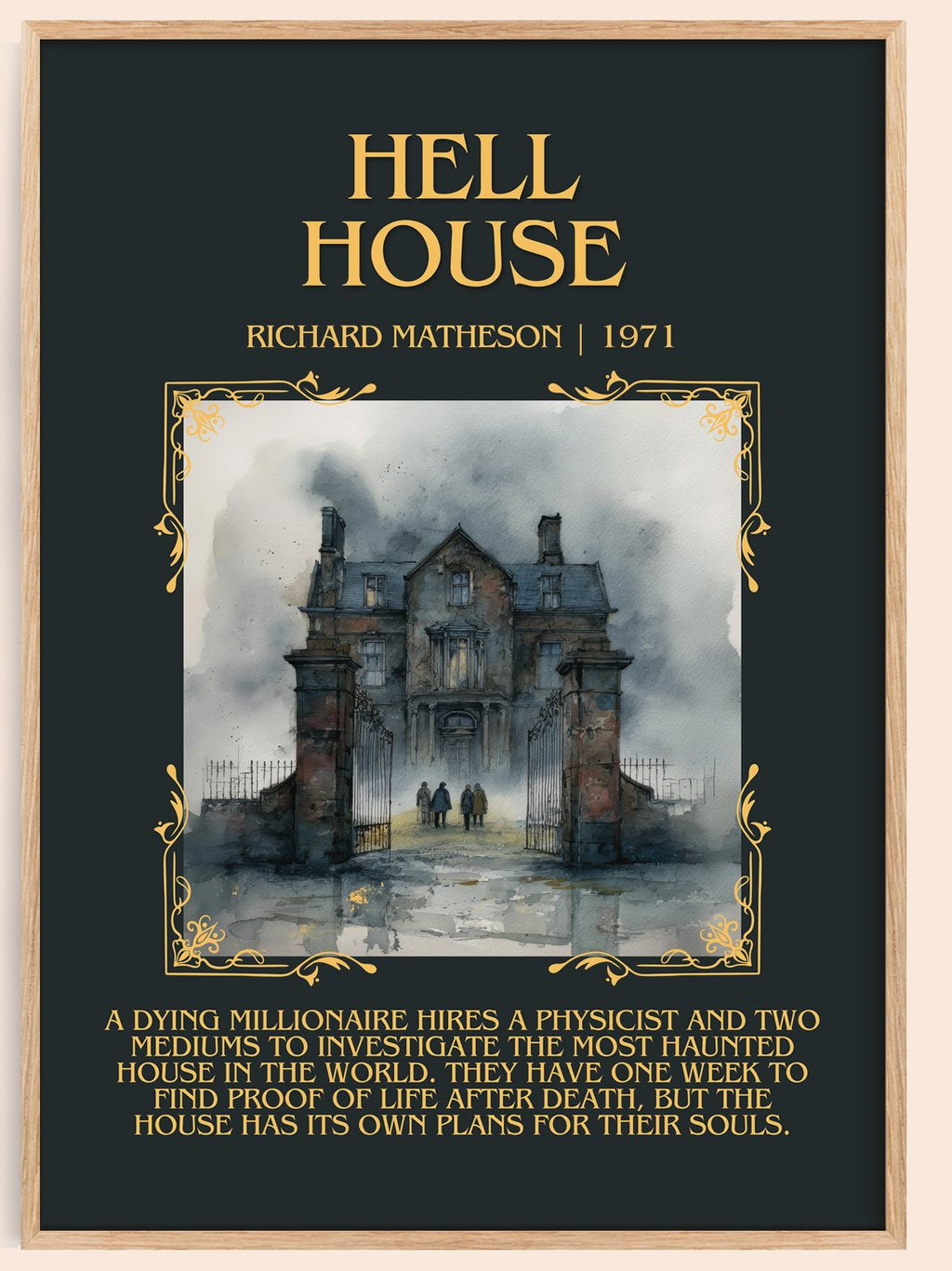 Hell House Minimalist Book Poster by Richard Matheson – book poster