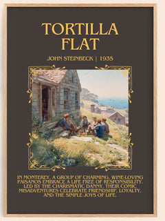 Tortilla Flat Minimalist Book Poster by John Steinbeck – image 1