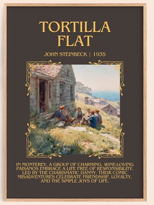 Tortilla Flat Minimalist Book Poster by John Steinbeck