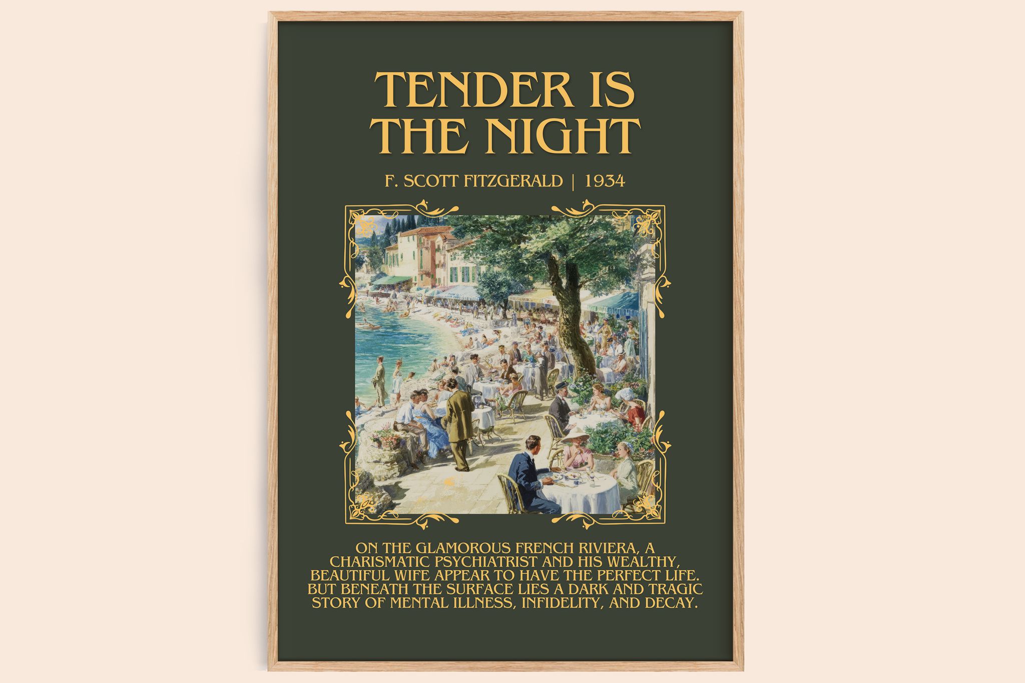 Tender Is The Night Minimalist Book Poster by F. Scott Fitzgerald