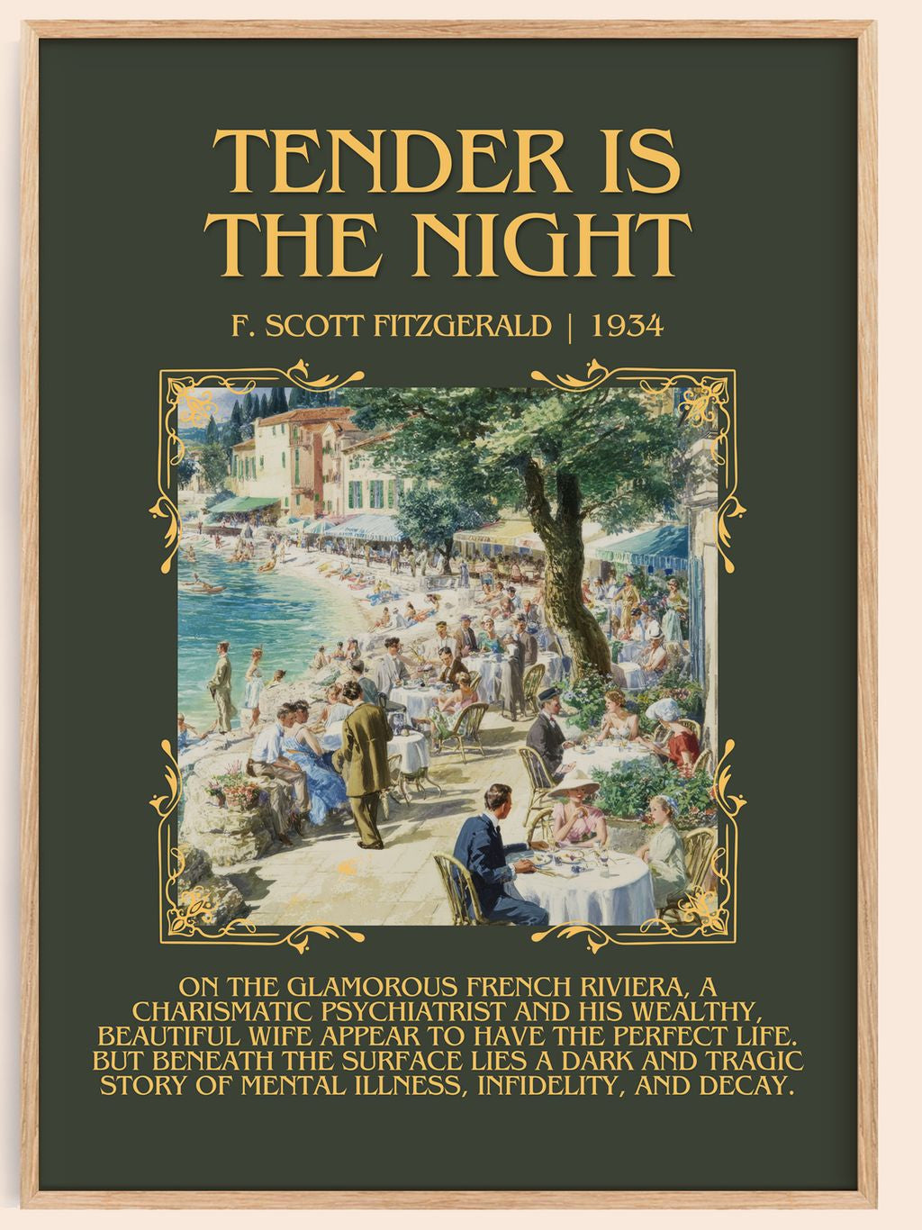 Tender Is The Night Minimalist Book Poster by F. Scott Fitzgerald – book poster
