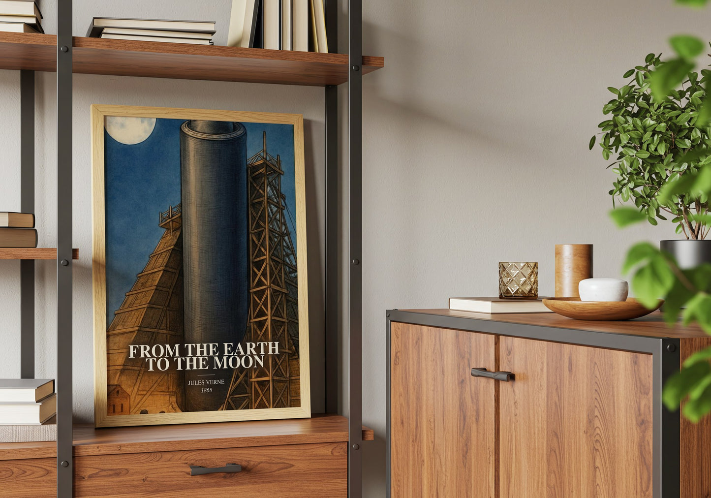 From The Earth To The Moon book watercolour illustration paper finish options – matte satin gloss
