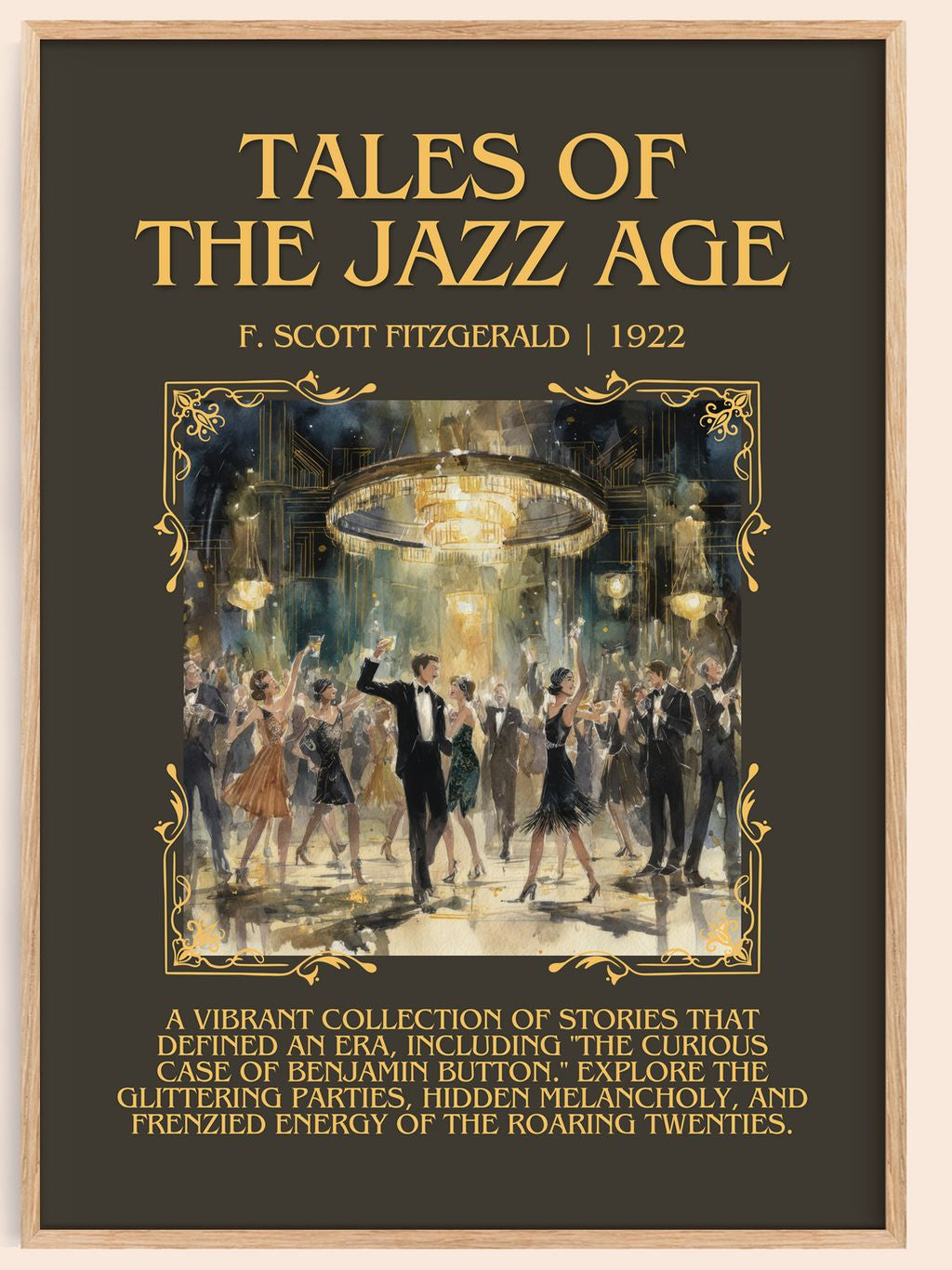 Tales Of The Jazz Age Minimalist Book Poster by F. Scott Fitzgerald – book poster