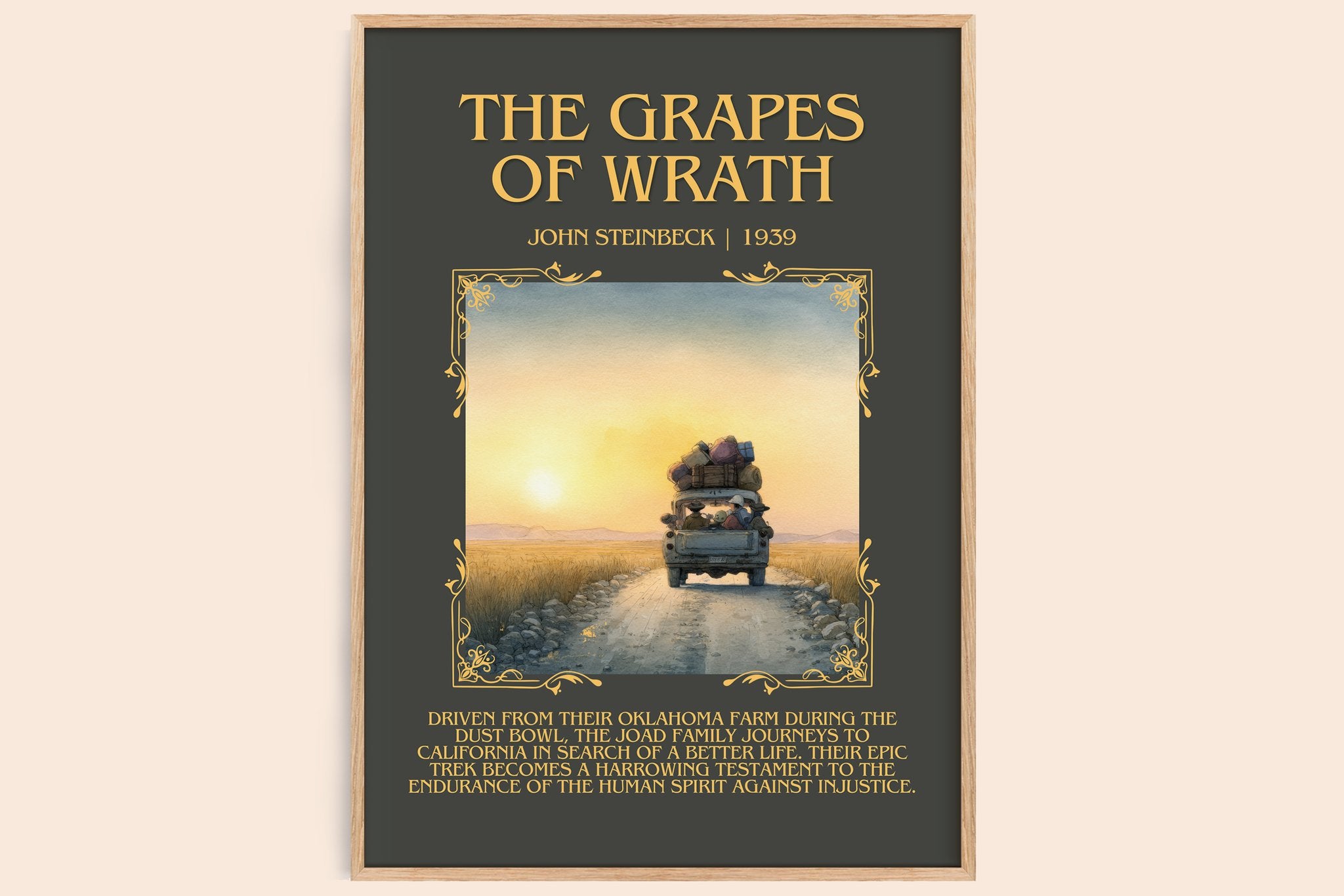 The Grapes Of Wrath Minimalist Book Poster by John Steinbeck