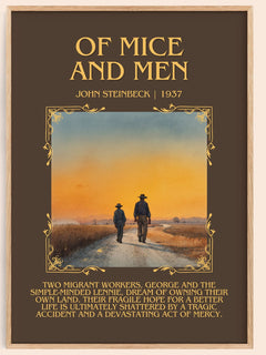 Of Mice And Men Minimalist Book Poster by John Steinbeck – book poster