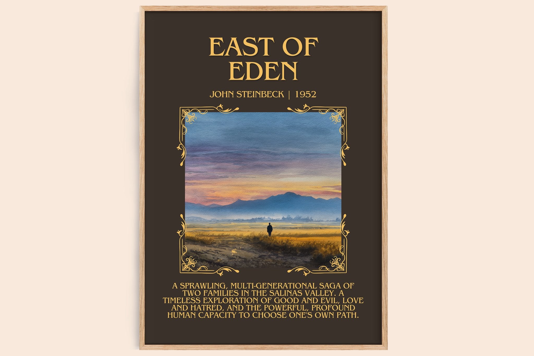East Of Eden Minimalist Book Poster by John Steinbeck