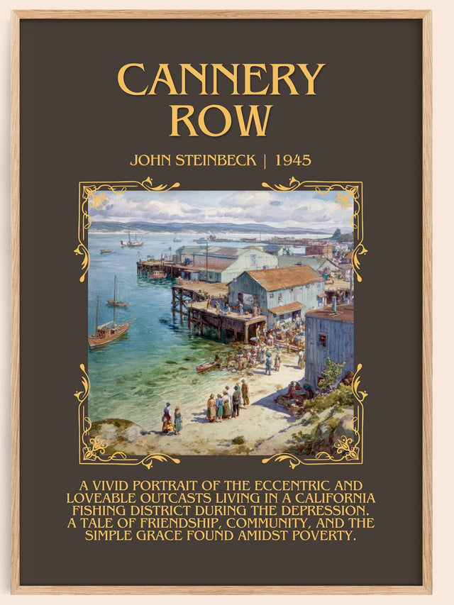 Cannery Row Minimalist Book Poster by John Steinbeck