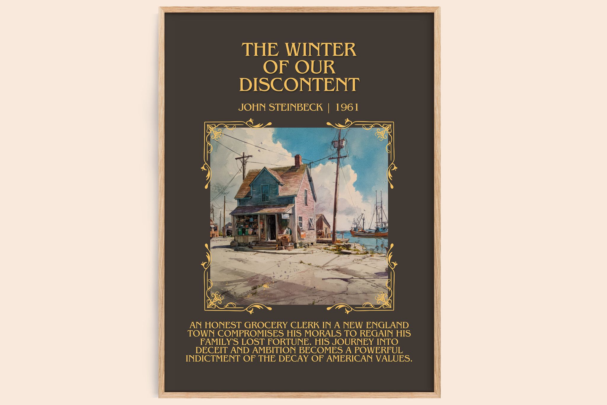 The Winter Of Our Discontent Minimalist Book Poster by John Steinbeck