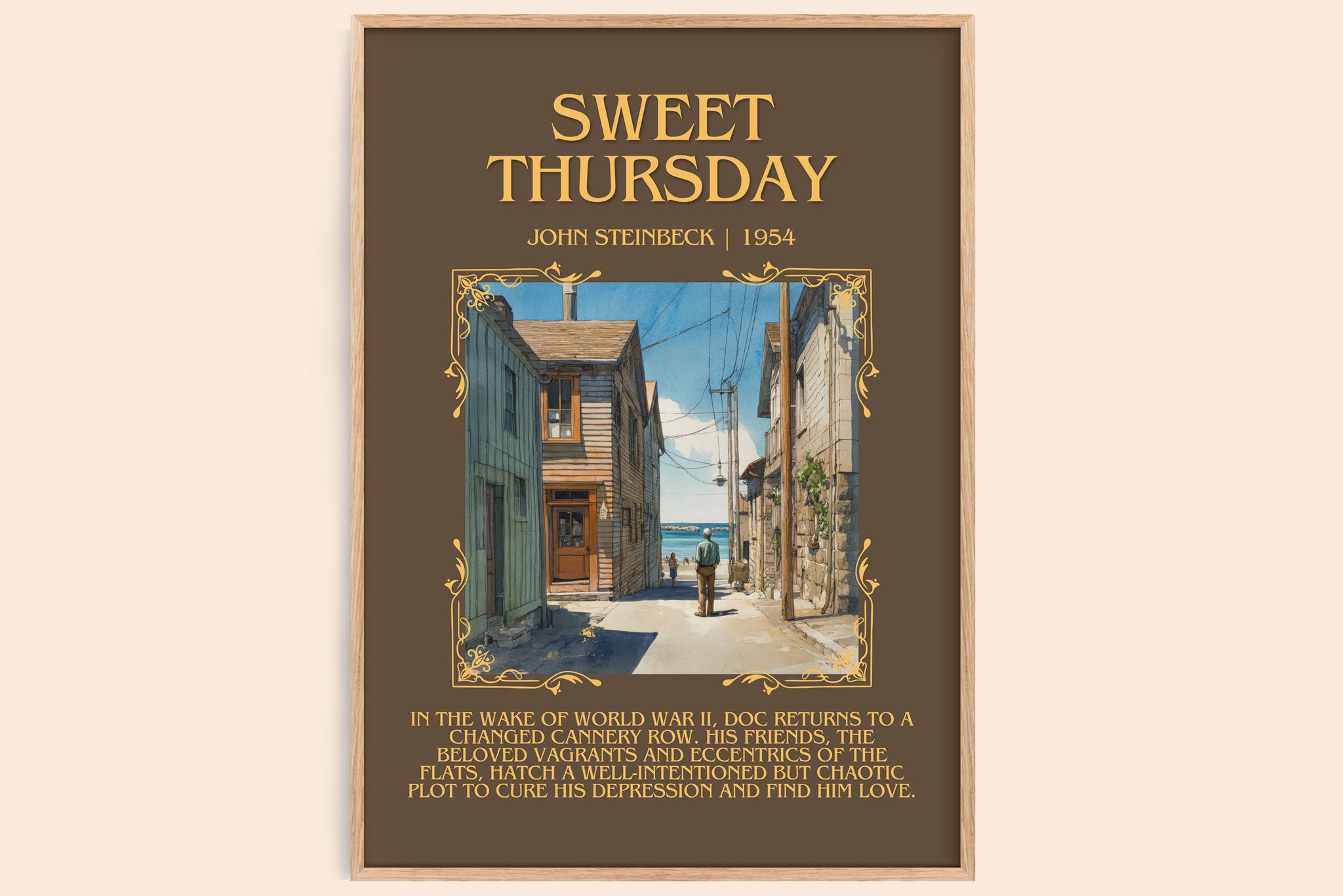 Sweet Thursday Minimalist Book Poster by John Steinbeck